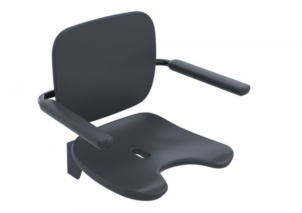 HEWI Hinged Seat Premium - Anthracite Black